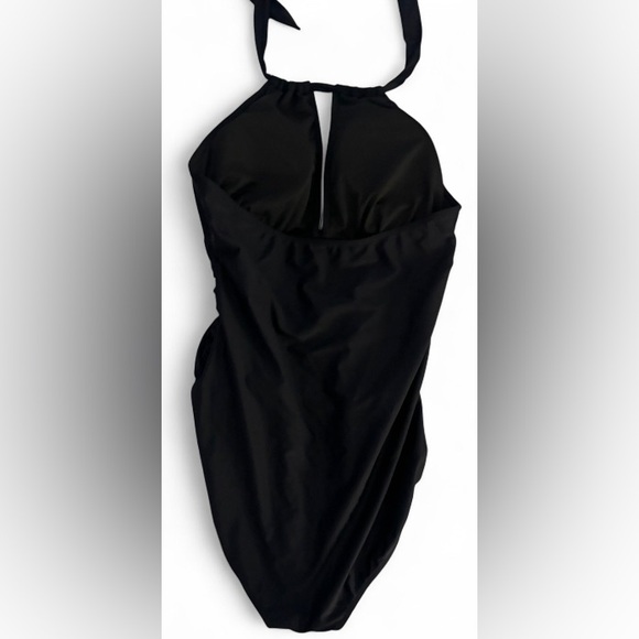 One Piece Black Halter Swim Wear Size XL (New Without Tag) - Picture 2 of 4